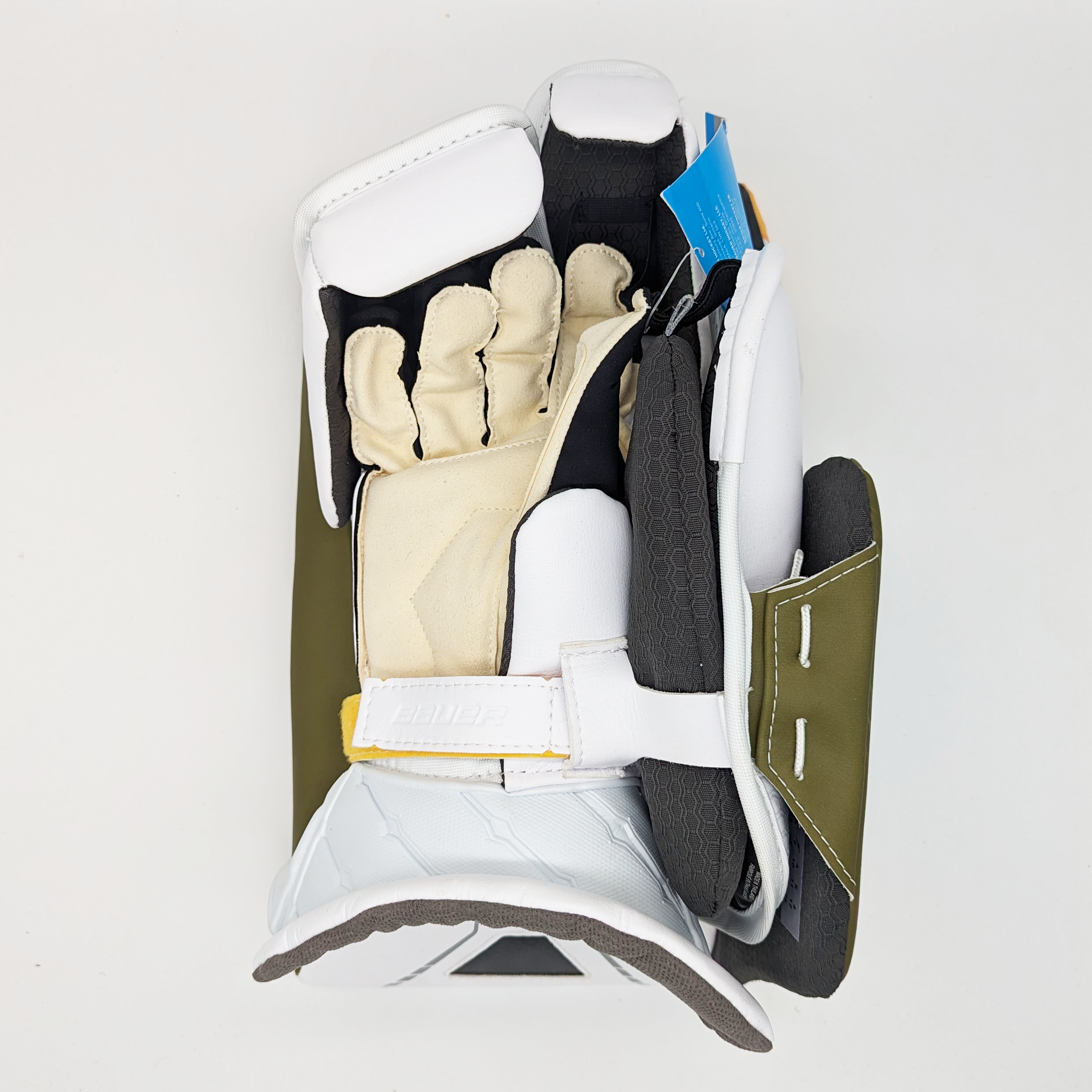 Bauer Vapor Hyperlite 2 - Bloqueur de gardien de but professionnel - OHL (blanc/vert/jaune)